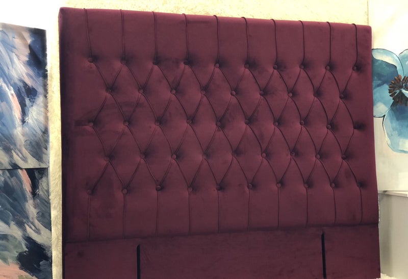 Chicago King Headboard French Style Wine Red Velvet $359 Carousel 3