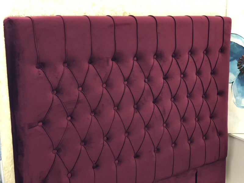 Chicago King Headboard French Style Wine Red Velvet $359 Carousel 1