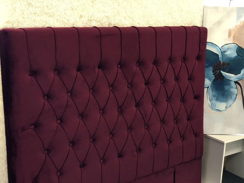 Chicago King Headboard French Style Wine Red Velvet $359 Carousel 2