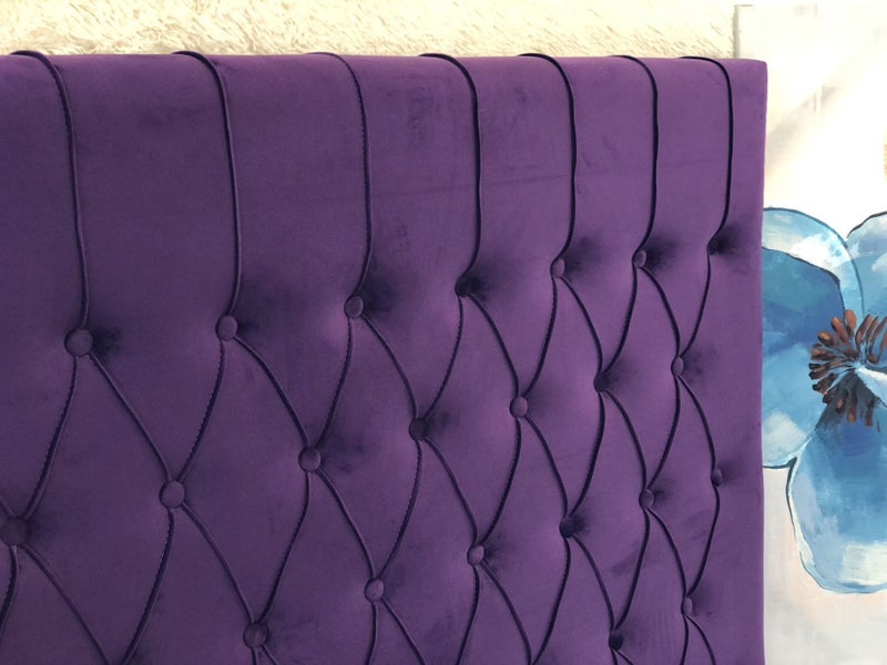 Chicago King Headboard French Style Purple Velvet $359 Carousel 2