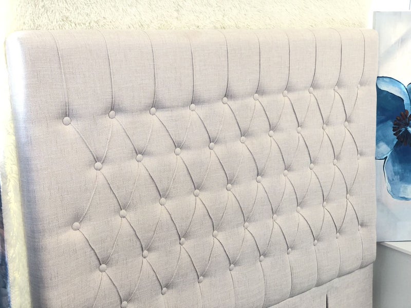 Chicago Double Size Headboard in Beige Fabric $309 Carousel 2