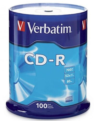 Verbatim CD-R 700MB 52x 100 Pack on Spindle Carousel 1