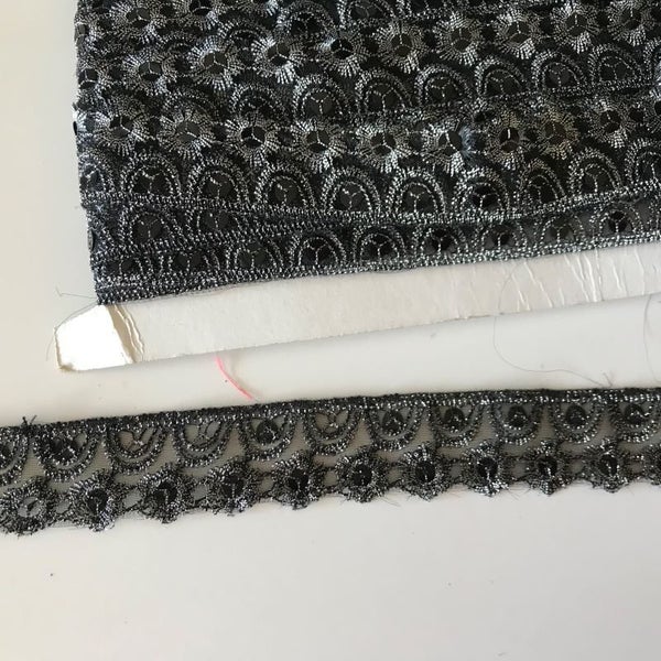 black tulle Silver sequined trim Carousel 1