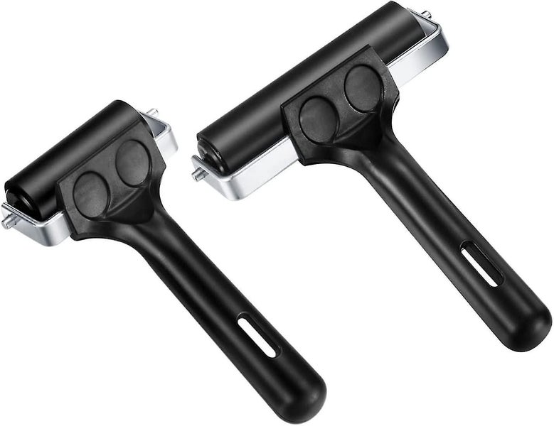 2 Pcs Rubber Brayer Rollers Ink Printing Roller Glue Painting Roller Carousel 1