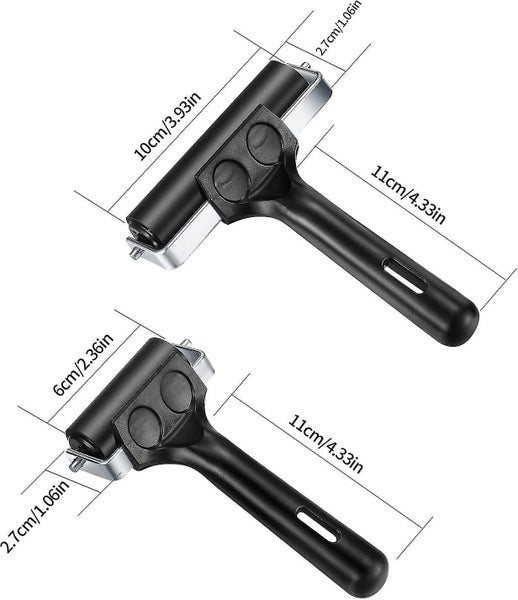 2 Pcs Rubber Brayer Rollers Ink Printing Roller Glue Painting Roller Carousel 2