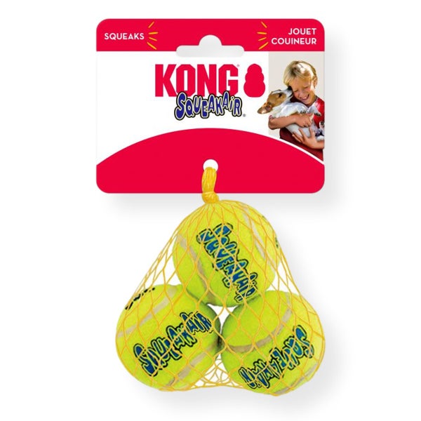 Kong Air Puppy Squeaker Tennis Ball Small 3 pack Carousel 1