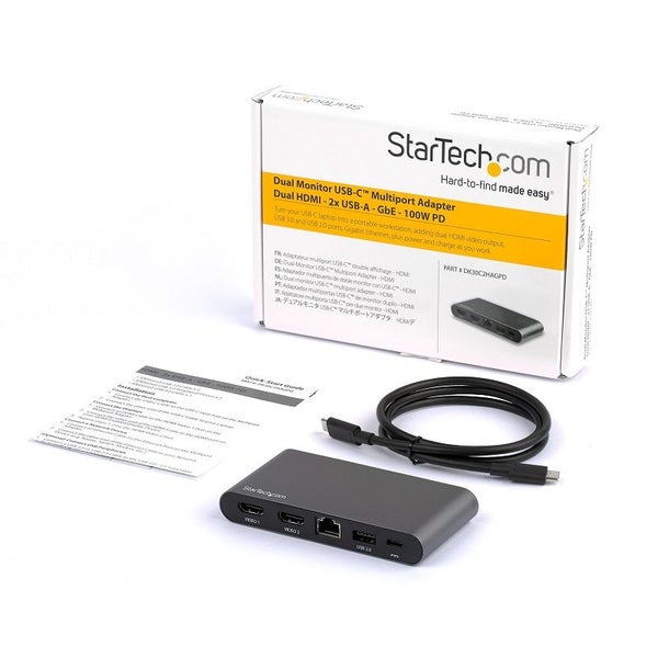 StarTech.com DK30C2HAGPD 4K Dual Monitor USB-C Mini Dock - USB-C, HDMI, RJ45,... Carousel 5