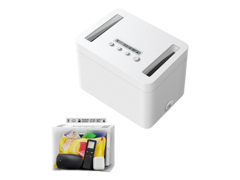 Metal Timed Lock Box Self-Control Phone Box Timer Locker with Display Carousel 1