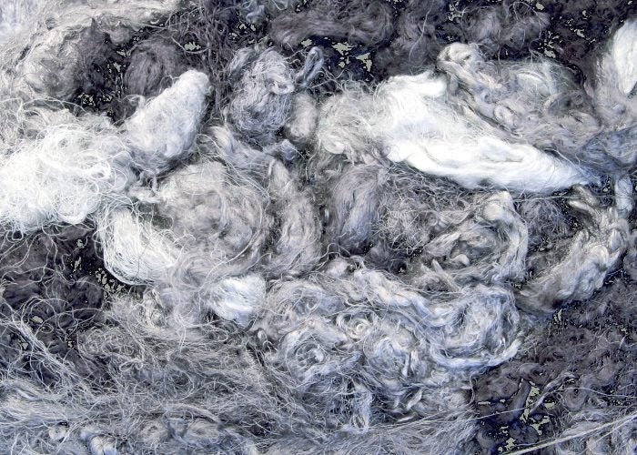 Spinning Nuno Felting Snowy Owl Throwsters Waste Silk Fibre 10gms Carousel 1
