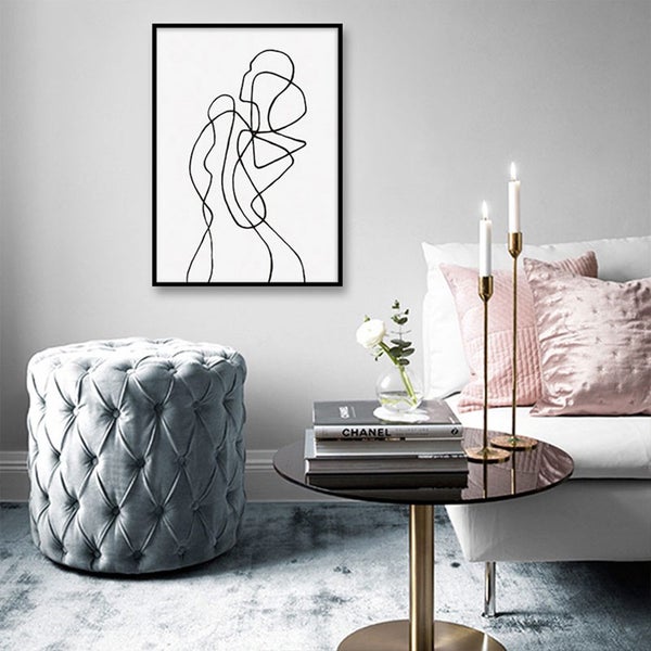Wall Art Set of Line Art Prints Abstract Figure Printing Canvas Modern Wall Art Carousel 5