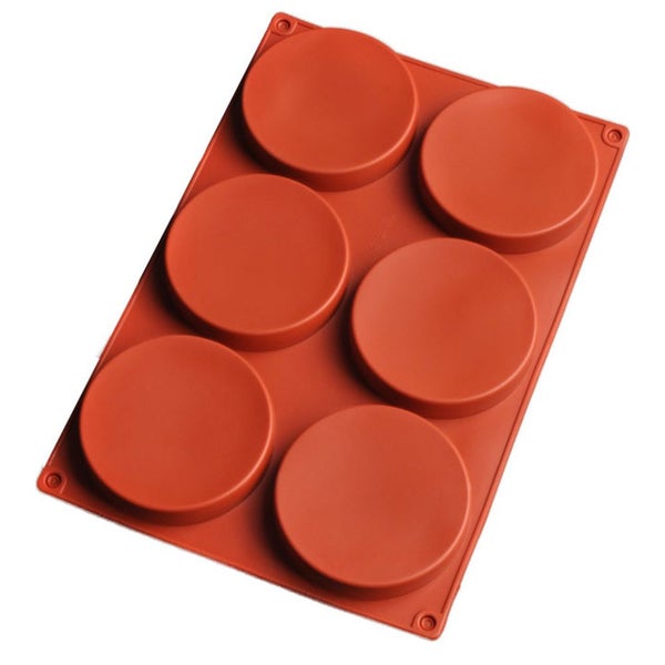 2pcs Silicone Muffin Top Pans Round Baking Mold for Hamburger Chocolate Cake Pie Carousel 10