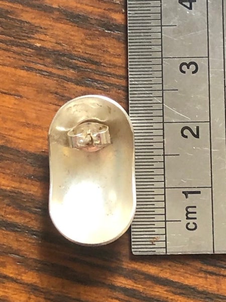 Awesome Sterling Silver Bean Shaped Earrings - 194 Carousel 7