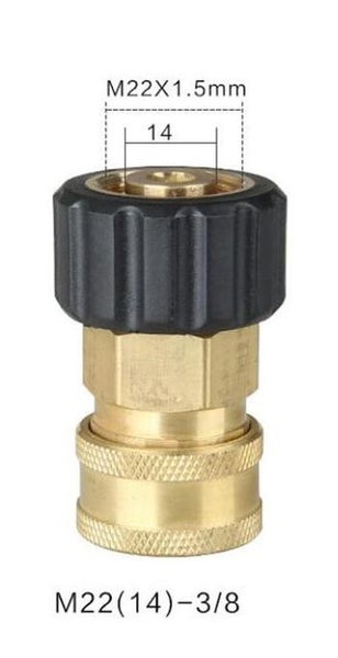 Pressure Hose Fitting Adapter M22(14) To 3/8 Quick Connect Carousel 3