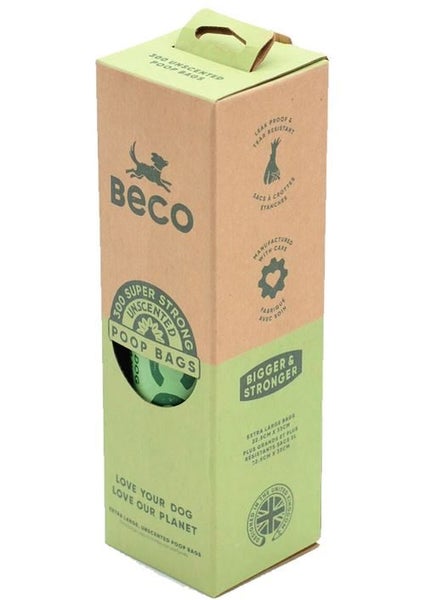 BECO DOG POO BAGS UNSCENTED DISPENSER 300PK Carousel 4