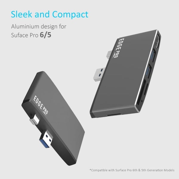 Mbeat Edge Pro Multifunction Usb- c Hub for Microsoft Surface Pro Gen 5 6 Carousel 2