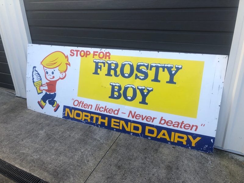 Large Metal Frosty Boy Ice Cream Sign Carousel 1
