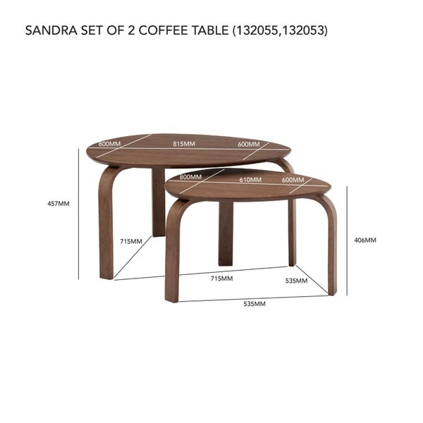 SANDRA SET OF 2 COFFEE TABLE Carousel 8