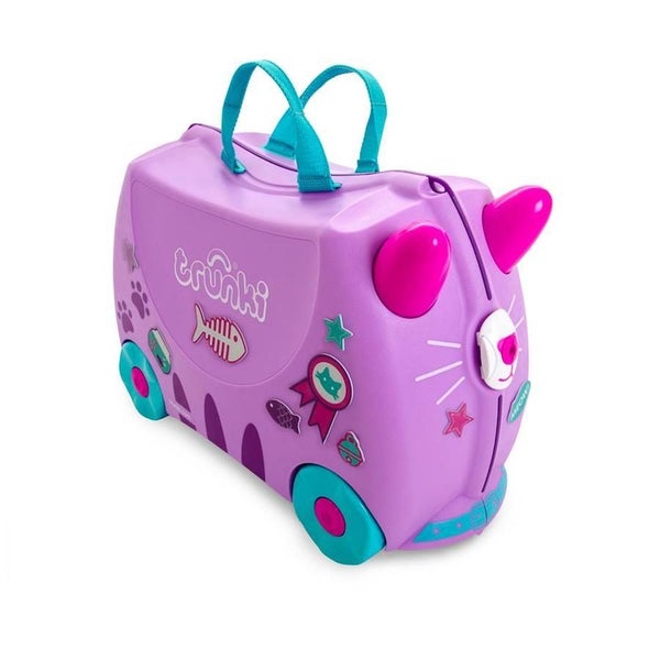 Trunki Ride on Kids Suitcase Luggage Toy Box - Cassie Cat Carousel 1