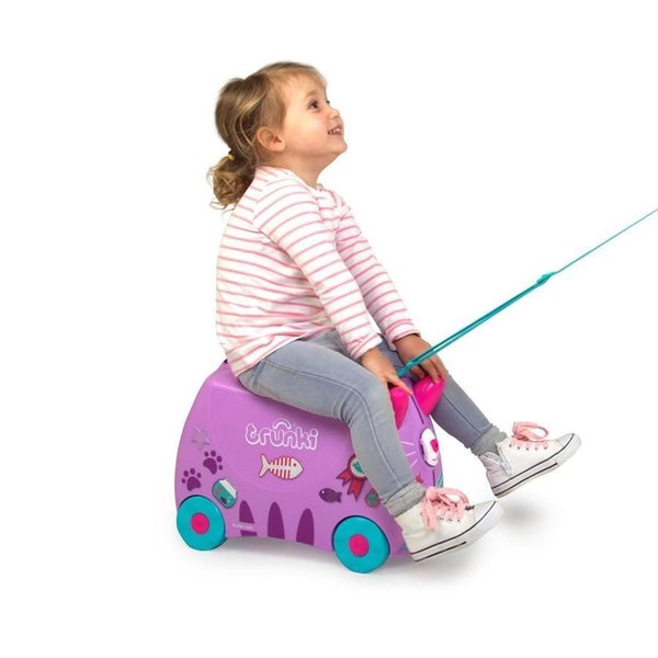 Trunki Ride on Kids Suitcase Luggage Toy Box - Cassie Cat Carousel 2