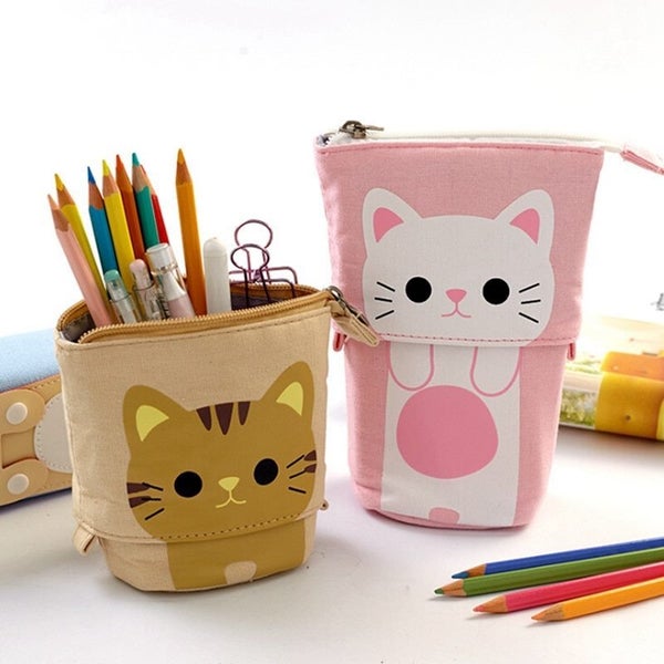 Cartoon Pencil Case Box Cute Telescopic Pencil Bag Stationery Box Organizers Carousel 2