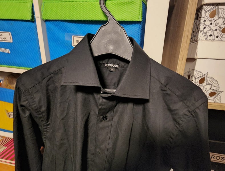 BLACK BUSINESS POLY COTTON SHIRT ASSORTED SIZES 15 -19.5 SEE BELOW BERKAM63614959126275113
