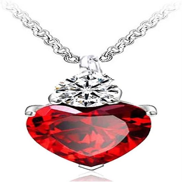 Queen Of Hearts Necklace 925 Sterling Silver Chain Red Heart Toy Princess Carousel 1
