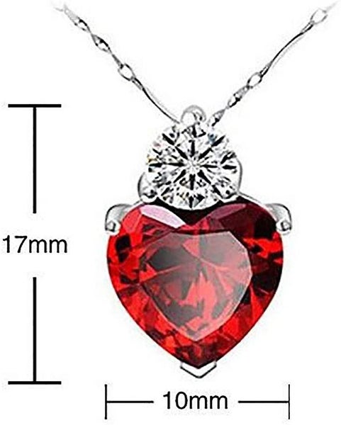 Queen Of Hearts Necklace 925 Sterling Silver Chain Red Heart Toy Princess Carousel 2