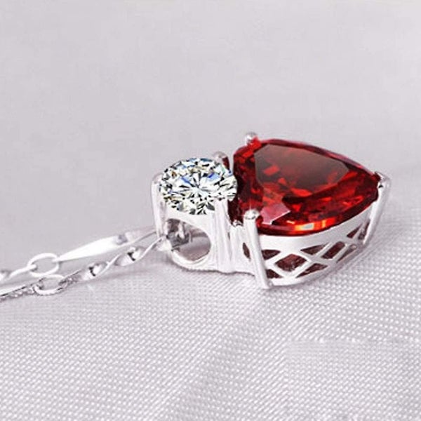 Queen Of Hearts Necklace 925 Sterling Silver Chain Red Heart Toy Princess Carousel 3