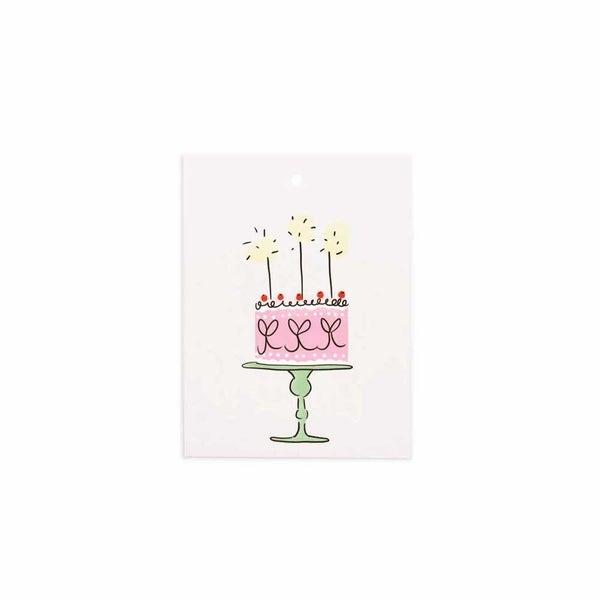 Miss Peahen Birthday Cake Gift Tag Carousel 1