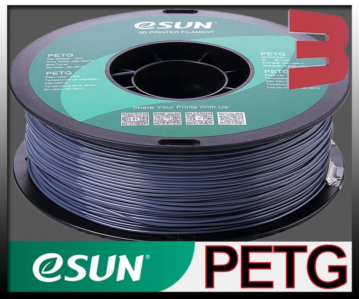 eSun PETG Solid Grey - 1kg Filament 1.75mm - 3DEA Carousel 1