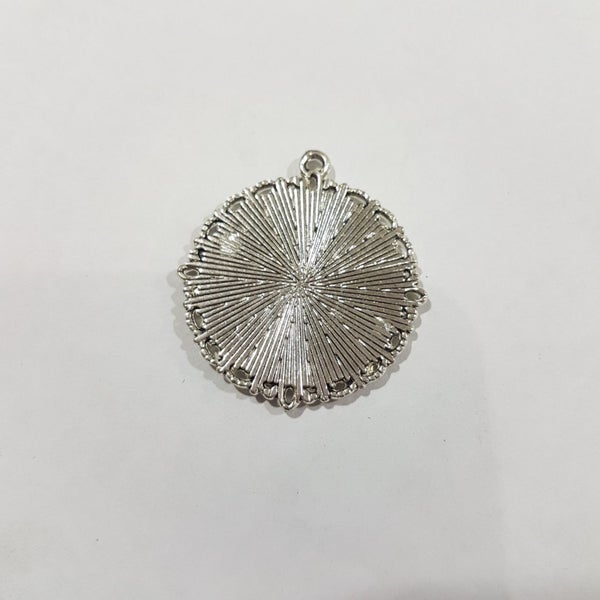 Round Silver Cabochon Pendant Carousel 2