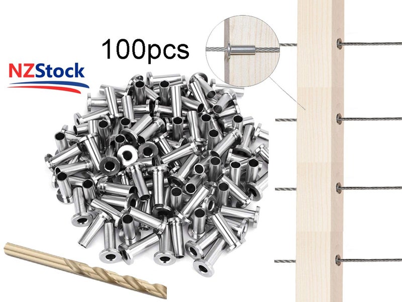 Stainless Steel Protector Sleeves For 1/8 inch Cable Railing on Afterpay Carousel 1