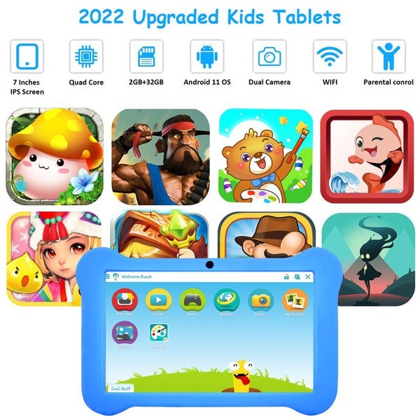 Veidoo 7” Android Tablet with protective case - Blue Carousel 2