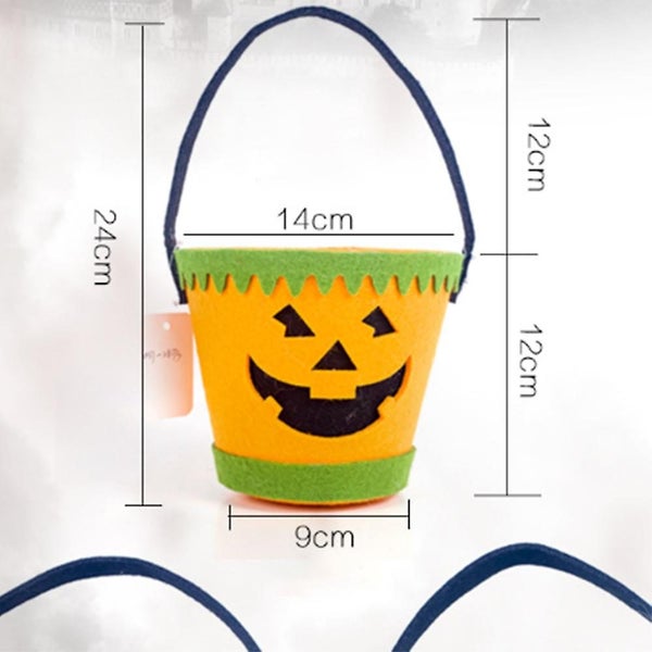Halloween Trick Or Treat Bags - Bat Candy Bucket - Reusable Canvas Bag - Hallowe Carousel 2