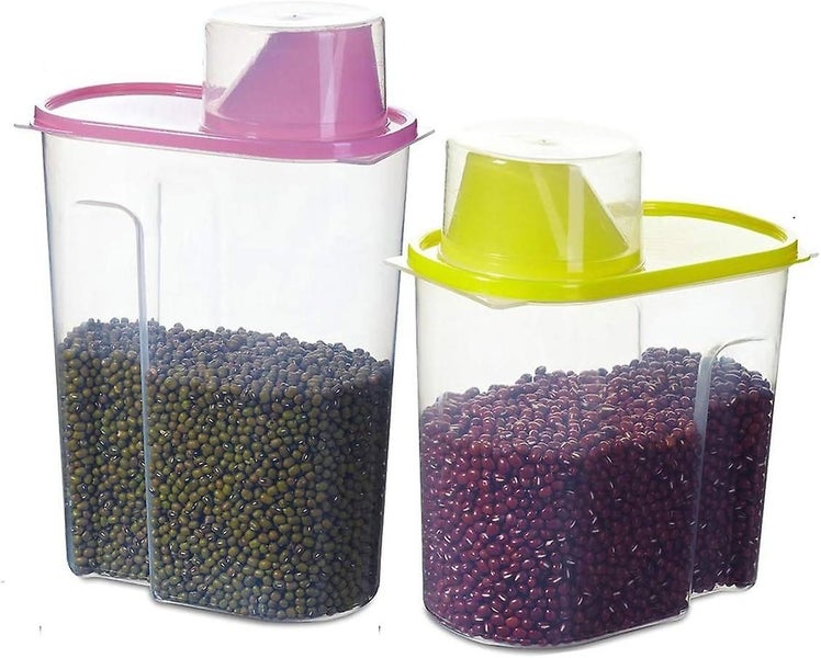 Food Storage Containers Cereal Container Easy-pour Design Airtight Lids Measurin Carousel 1
