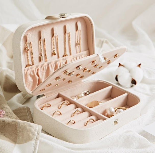 Jewelery Case Ladies Jewelery Case Travel Faux Leather Jewelery Case Small Jewel Carousel 2
