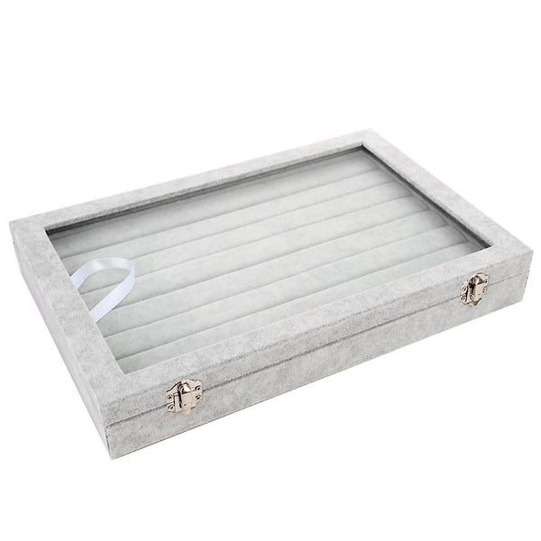 Jewelry Box With Clear Lid - Ring Holder Jewelry Storage System Carousel 2