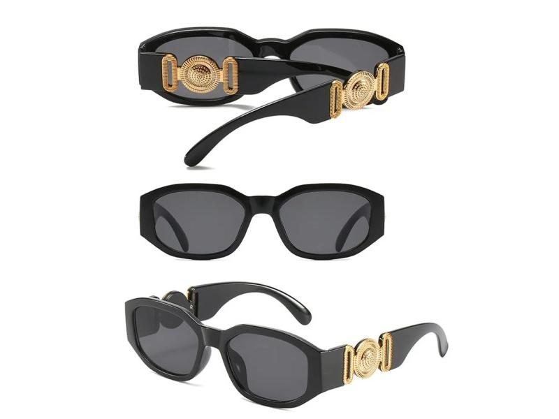 Fashion Black Gold Classic Sunglasses Vintage Travel Sun Glasses Polarized Carousel 1