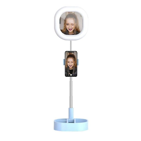 Led Ring Light Foldable Fill Light With Mirror Mobile Phone Holder, 3 Color Mode Carousel 2