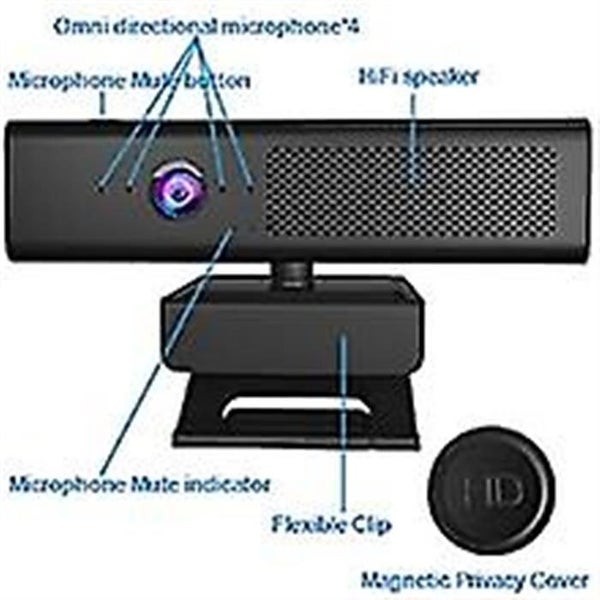 Full Hd 1080p Computer Camera With 4 Built-in Omnidirectional Microphones And Sp Carousel 2