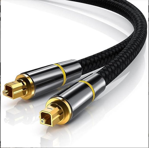 Digital Optical Audio Cable - Slim Nylon Braided, 24k Gold-plated - Sound Bar, H Carousel 1