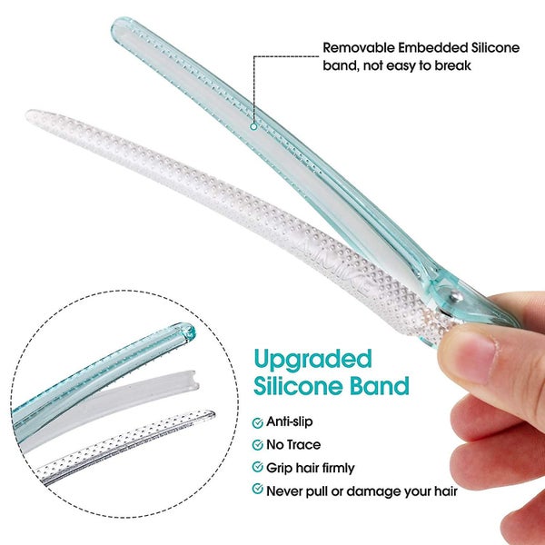 Hair Clips For Styling Sectioning 6 Pack, Non-slip Duck Billed Hair Cutting Clip Carousel 2