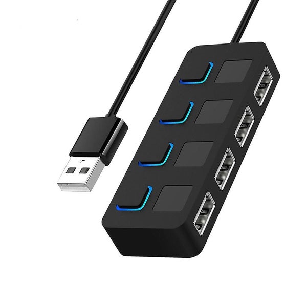 4-port Usb 2.0 Data Hub With Individual Led Lit Power Switches [charging Not Sup Carousel 5