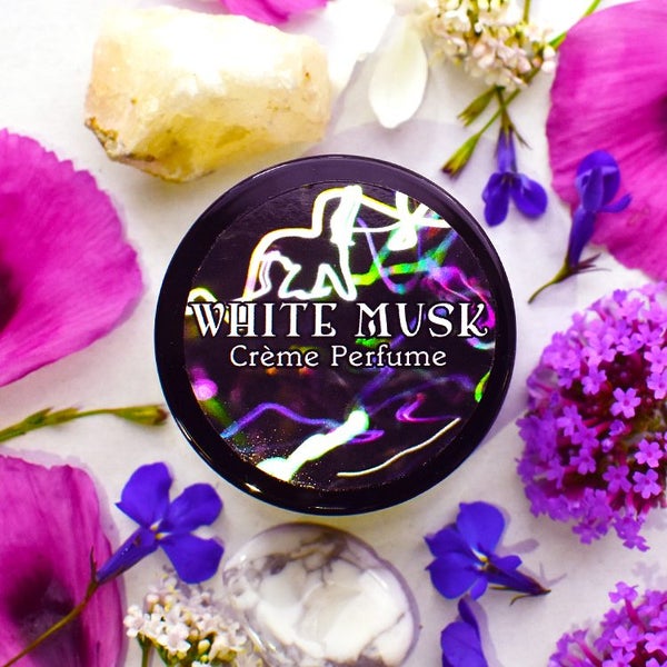 White Musk Creme Perfume 1x 15mL Glass Jar Carousel 1