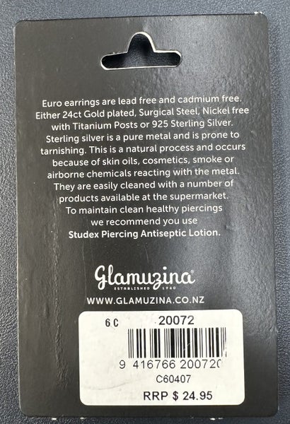 Glamuzina Euro Plain Mini Sleeper Earrings / #SET 52 Carousel 3