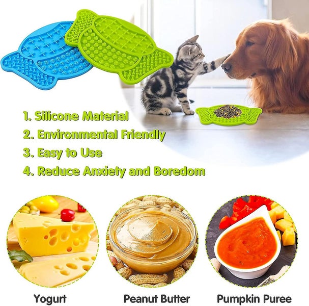 Dog Lick Pads - 2 Pcs Silicone Lick Pads with Powerful Suction Cups, Pet Lick Pa Carousel 2