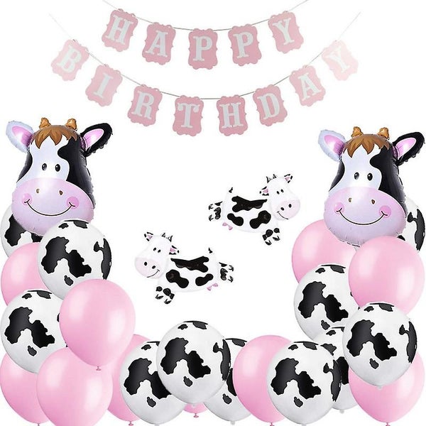 Funny Cow Party Decorations Balloon Arch Kit | Happy Birthday Banner Included Carousel 1
