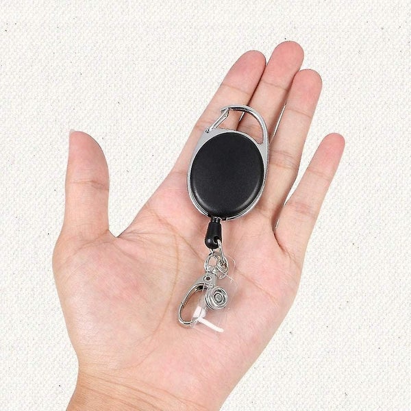 Retractable Key Holder Length With Reinforced Spring And Heavy Duty Cord, For Id Carousel 2