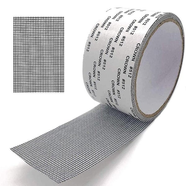 Mosquito Netting Repair Tape - Adhesive Patch Kit for Window Repair (Black) Carousel 1