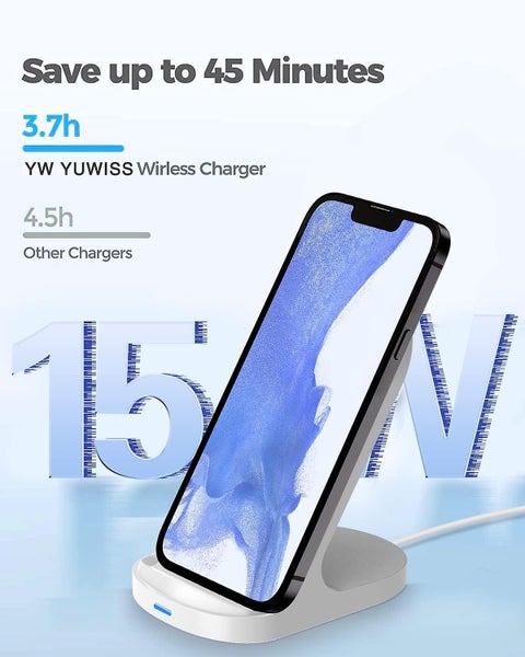 15W Wireless Phone Charger Stand Compatible with Apple iPhone 14 13 12/12 Pro Ma Carousel 2